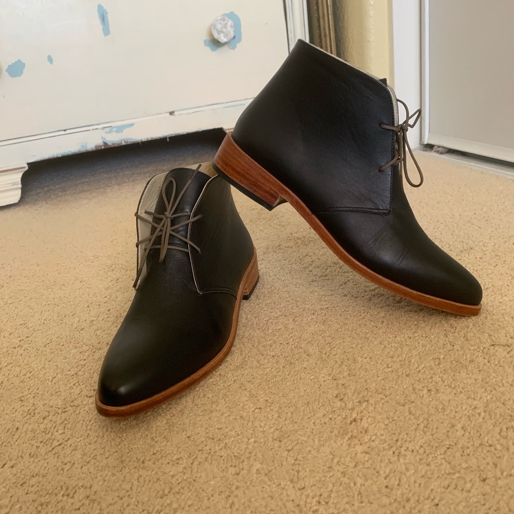 Leather booties